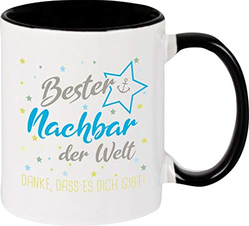 ShirtInStyle, Geschenkset, Tasse bester Nachbar der Welt, danke das es dich gibt! Farbe schwarz von ShirtInStyle