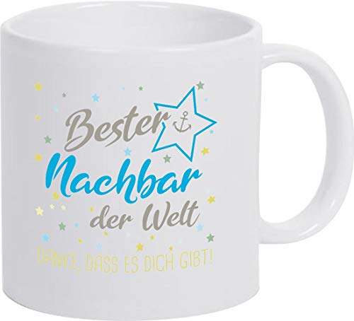 ShirtInStyle, Geschenkset, Tasse bester Nachbar der Welt, danke das es dich gibt! Farbe weiß von ShirtInStyle