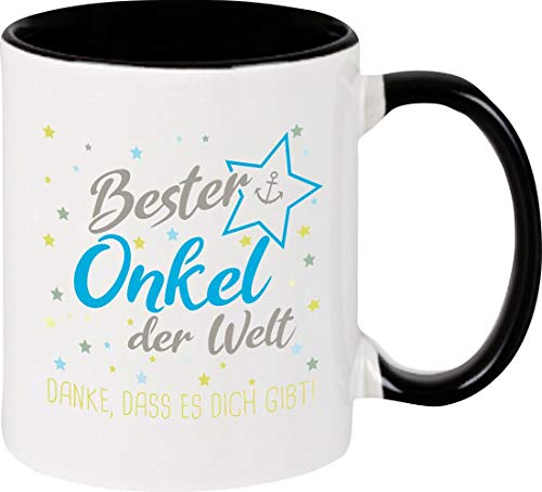 ShirtInStyle, Geschenkset, Tasse bester Onkel der Welt, danke das es dich gibt! Farbe schwarz von ShirtInStyle