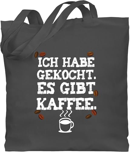 Baumwolltasche - Küche - Ich habe gekocht - Kaffee - weiß - Unisize - Dunkelgrau - koch küchen von Shirtracer