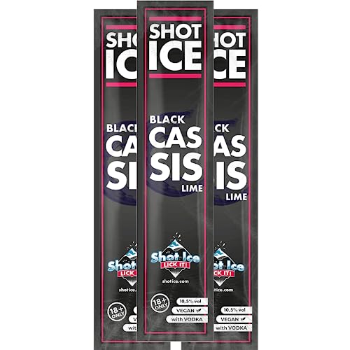 Shot Ice Paket Black Cassis/Lime - Frozen Shot - Eis mit Alkohol zum Selbsteinfrieren - Ab 18 Jahren! (100 Stück) von Shot Ice
