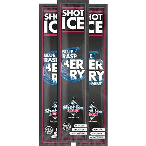 Shot Ice Paket Blue Raspberry - Frozen Shot - Eis mit Alkohol zum Selbsteinfrieren - Ab 18 Jahren! (200er Paket) von Shot Ice