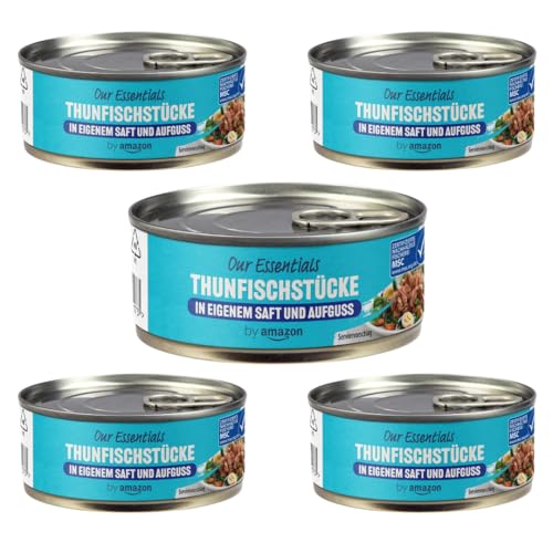 Thunfischstücke in eigenem Saft und Aufguss, 145g (5er-Pack) von Shumilov