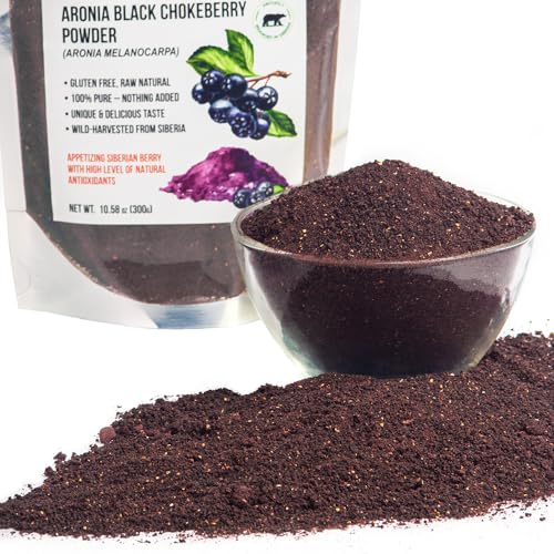 Sibirischer Aronia Schwarzer Aronia Getrockneter Beeren-Pulvertee 300g Wild geerntete Melanocarpa aus dem Altai von Siberian Green