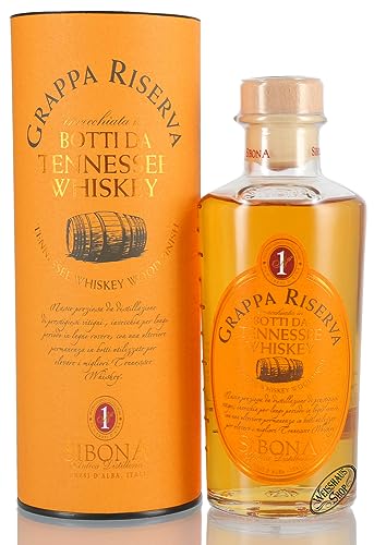 Sibona GRAPPA RISERVA Botti da TENNESSEE WHISKEY 44% Vol. 0,5l in Geschenkbox von Nº1 SIBONA