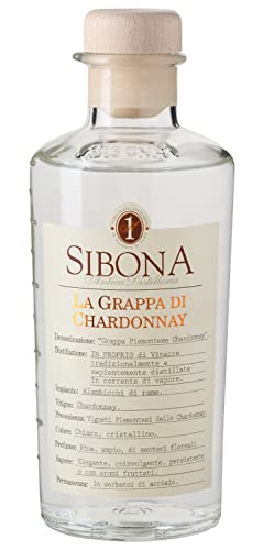 Nº1 SIBONA Grappa di Chardonnay 40% vol. (1 x 0,5l) – Sortenreiner Grappa aus Italien von Nº1 SIBONA