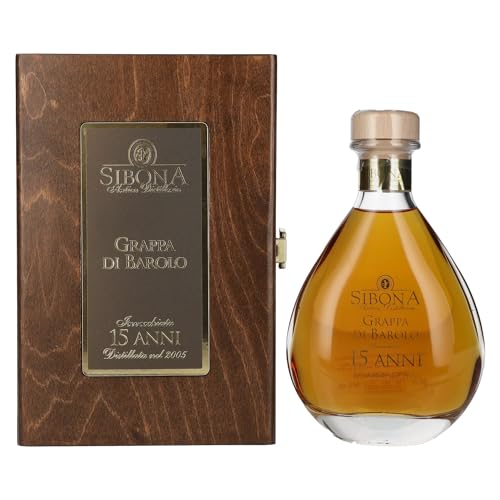 Sibona RISERVA SPECIALE Grappa di Barolo 15 ANNI 44% Vol. 0,5l in Holzkiste von Nº1 SIBONA