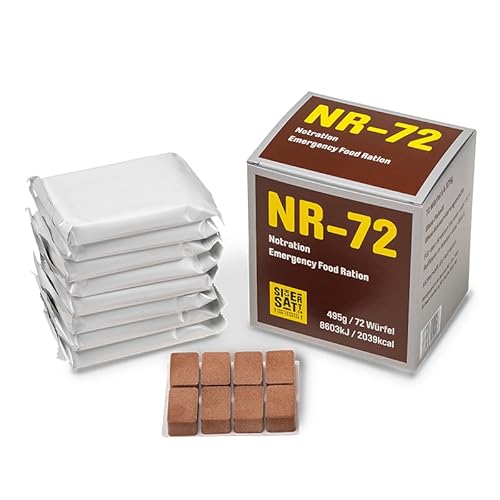 Notration NR-72 Kompaktriegel 495g, haltbar bis 2042!, 72 Würfel, 2000kcal von SicherSatt