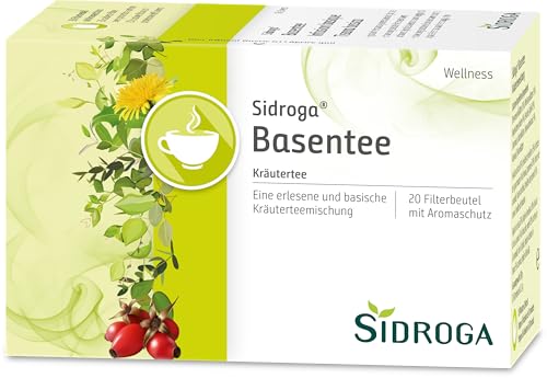 Sidroga Basentee: Wohltuender Tee aus basischen Kräutern wie Brennnessel, Fenchel, Melisse und Kümmel, 20 Filterbeutel mit je 1,5g von Sidroga