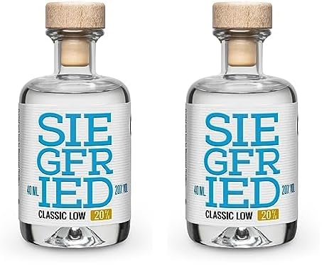 Siegfried Classic Low Mini I Von den Machern des weltweit prämierten Siegfried Gin I Für leicht alkoholische Longdrinks und Cocktails | 20% Vol. I 40ML (Packung mit 2) von Siegfried