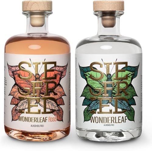 Siegfried Wonderleaf und Wonderleaf Rosé Set I Alkoholfrei | Von den Machern des weltweit prämierten Siegfried Gin I Vegan I Zuckerfrei I Natürliche Destillate | 2 x 500ML von Siegfried