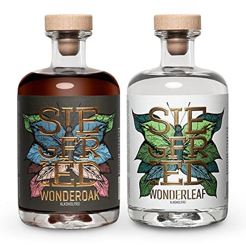 Siegfried Wonderleaf und Wonderoak Set | Alkoholfrei | Von den Machern des weltweit prämierten Siegfried Gin | Vegan | Zuckerfrei | Natürliche Destillate | 2 x 500ML von Siegfried