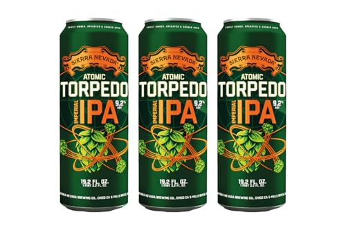 Sierra Nevada Brewing - 3 x Atomic Torpedo Imperial IPA - Double IPA in 568 ml Dose - handwerklich gebrautes Bier aus Kalifornien USA - inkl. 0,75 € Einwegpfand von Sierra Nevada