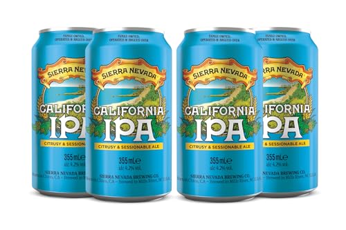 Sierra Nevada Brewing - 4 x California IPA - Session IPA in 0,355 l Dose - handwerklich gebrautes Bier aus den USA, Kalifornien - inkl. 1 € Einwegpfand von Sierra Nevada