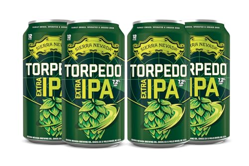 Sierra Nevada Brewing - 4 x Torpedo Extra IPA - American IPA in 0,355l Dose - handwerkliches gebrautes Bier aus Kalifornien USA - inkl. 1 € Einwegpfand von Sierra Nevada