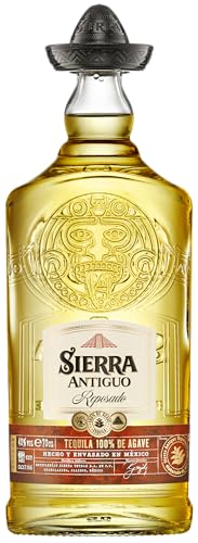 Sierra Tequila Antiguo Reposado (1 x 700 ml) – reiner Tequila Reposado aus 100% Blaue Weber Agave – ideal für Cocktails wie Margaritas – 40% Alk. von Sierra