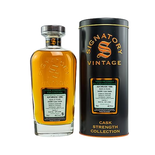 Signatory Vintage AUCHROISK 25 Years Old Cask Strength 1996 48,5% Vol. 0,7l in Tinbox von Signatory Vintage