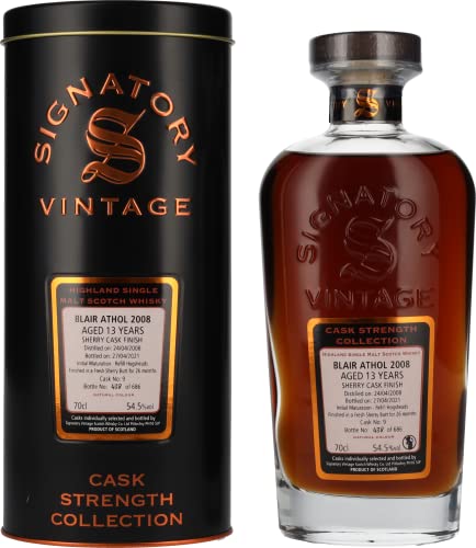 Signatory Vintage BLAIR ATHOL 13 Years Old Cask Strength 2008 54,5% Vol. 0,7l in Tinbox von Signatory Vintage