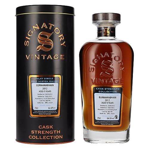 Signatory Vintage BUNNAHABHAIN 9 Years Old Cask Strength 2012 64,8% Vol. 0,7l in Tinbox von Signatory Vintage