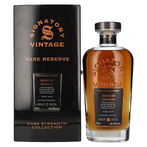 Signatory Vintage Ben Nevis 55 Years Old RARE RESERVE Cask Strength 1966 45,3% Vol. 0,7l in Holzkiste von Signatory Vintage