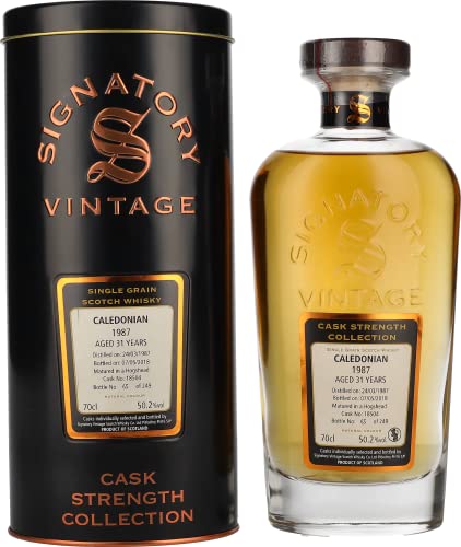 Signatory Vintage CALEDONIAN 31 Years Old Cask Strength 1987 50,2% Vol. 0,7l in Tinbox von Signatory Vintage