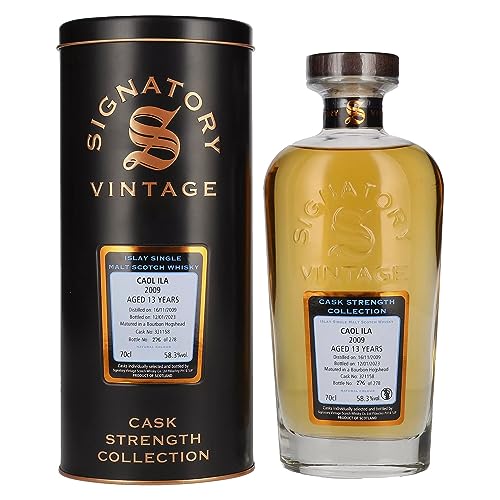 Signatory Vintage CAOL ILA 13 Years Old Cask Strength 2009 58,3% Vol. 0,7l in Tinbox von Signatory Vintage