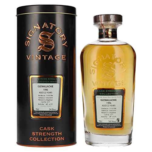 Signatory Vintage GLENALLACHIE 22 Years Old Cask Strength 1996 54,9% Vol. 0,7l in Tinbox von Signatory Vintage