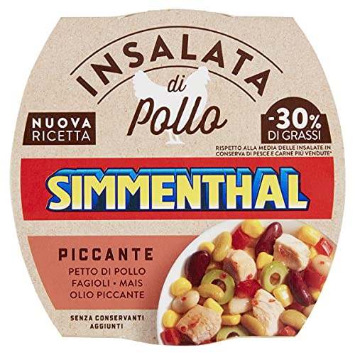 6x Simmenthal insalate di pollo fagioli Huhn, Bohnen und scharfes Öl 160g von Simmenthal