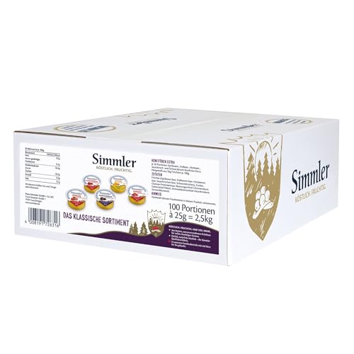 Konfitüren sortiert, 1er Pack,100X25G (1 x 2500 g) von Simmler