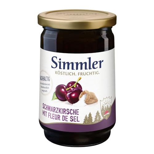 Simmler Schwarzkirsche mit Fleur de Sel Konfitüre Extra, 450g von Simmler