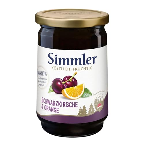 Simmler Schwarzkirsche & Orange Konfitüre Extra, 450g von Simmler