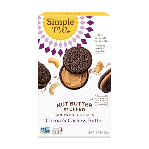 Simple Mills, Cocoa Cashew Crème Sandwich Cookies - Glutenfrei, Vegan (1 Stück) von Simple Mills