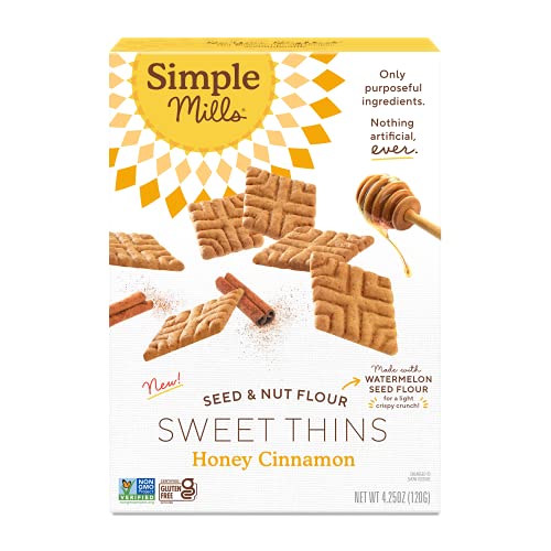 Simple Mills Honig Zimt Samen & Nussmehl Süß Dünne Paleo Friendly & Delicious Süße Dünne Kekse Gut für Snacks Nährstoffdicht 120.5 g 1 Stück von Simple Mills