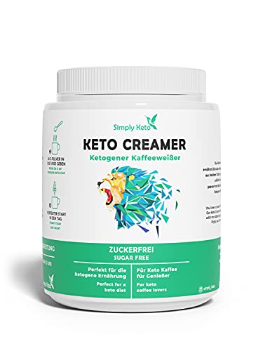 Simply Keto Keto Creamer Vorratsdose 450g - Ohne Zuckerzusatz ketogener Kaffeeweißer für leckeren Milchkaffee - Mit Kokosöl & Weidebutter - Ohne Zucker & Kohlenhydrate - Optimiert für Geschmack von Simply Keto