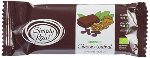 Simplyraw Bio Riegel Brawnie Classic Walnut, 8er Pack (8 x 45 g) von Simplyraw