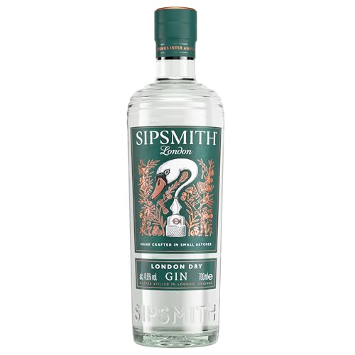 Sipsmith London Dry Gin, samtiger und charaktervoller London Dry Gin, Weich genug für einen Martini, ebenso intensiv für einen Gin & Tonic, 41.6% Vol, 700ml Einzelflasche von Sipsmith