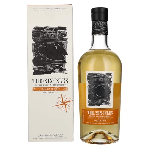 The Six Isles Blended Malt Scotch Whisky RUM CASK FINISH Limited Release 48% Vol. 0,7l in Geschenkbox von Six Isles