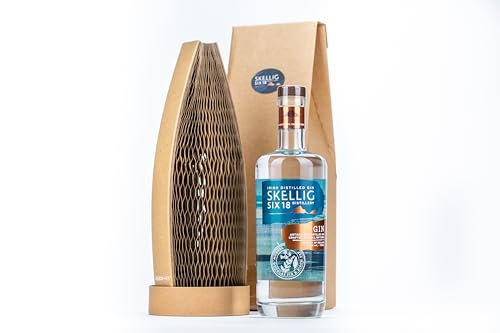 Skellig Six18 Artisan Pot Still Gin, 70cl, 43,4% Alk. Vol., handwerklich destilliert, 10 Botanicals, Zitrus- und Grapefruit-Noten von Skellig Six18