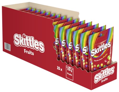 Skittles Fruits, fruchtige Kaubonbons, 136g (1x15 Bags) von Skittles
