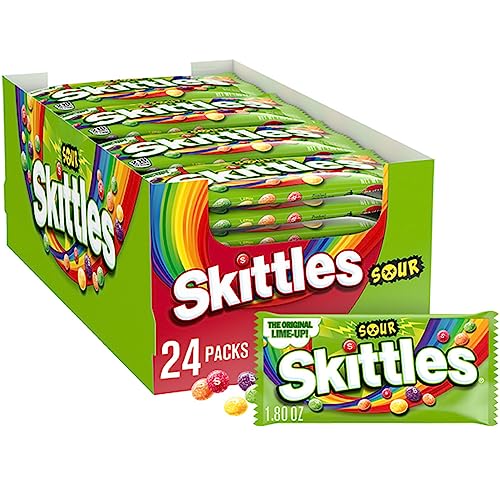 Skittles Mundgerechte Saure Bonbons, 51 Gramm (Packung mit 24) von Skittles