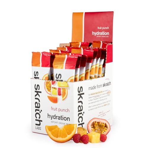 SKRATCH LABS Sport Hydration Drink Mix | Kohlenhydrate, Elektrolyte Pulver | 20x22g | Fruchtpunsch | Ausdauer, Training, Wettkampf | Glutenfrei, Vegan von Skratch Labs