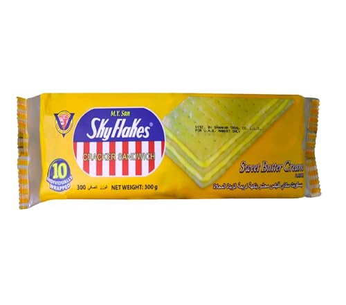 M.Y. San Cracker Sandwich Sweet Mantikilya (Sweet Butter Cream) Geschmack, 300 g, 10 Stück von Skyflakes