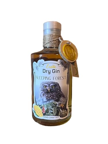 Sleeping Forest Premium Dry Gin - 0,5L - 43% Vol. - handgefertigt im Thüringer Wald - intensives Aroma - einzigartiger Geschmack (Exotic) von Sleeping forest