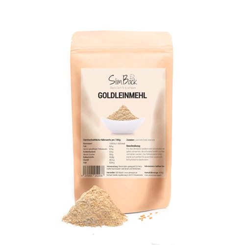 SlimBack - Goldleinsamenmehl entölt, 1er-Set (400g) - Keto & glutenfrei - Leinsamen Mehl zum Backen von SlimBack