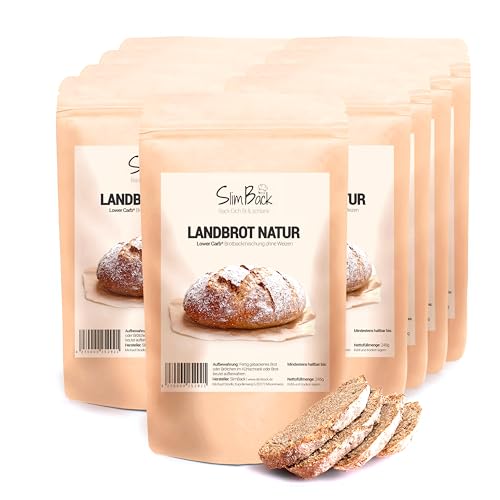 SlimBack LOWER-CARB-BROTBACKMISCHUNG - 10er Pack - Keto, vegan & glutenfrei, Eiweiss-Brot-Alternative ohne Soja und Getreide von SlimBack