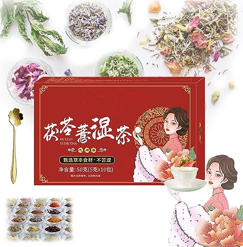 Body Dampness Clearing Herbal Tea, Dampness Removing Tea, Poria Herbal Tea, Herbal Stone Clearing Tea, 18 Flavors Liver Care Tea, Chinese Nourishing Liver Tea,10Packs/ Box (1 Box(10Pcs)) von Smilamo