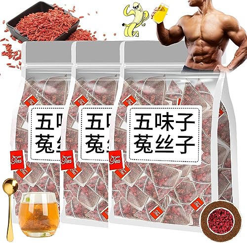 Five Flavors Goji Berry Tea, Liver and Kidney Care Tea, Five Flavors Wolfberry Tea, Men's Essentials Four Famous Five Flavors Wolfberry Tea, Schisandra Dodder Tea Twice a Day (3 Pcs) von Smilamo