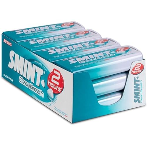 SMINT 2H Clean Breath Intense Mint - 12 Dosen mit 50 Powermints, zuckerfreie Zahnpflege für mehr als 2 Stunden. von Smint