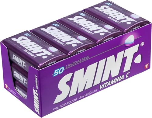 Smint Dose Frutos Rot, Karamelltabletten ohne Azúcar - 12 Einheiten à 35 g. (Insgesamt 420 gr.) von Smint