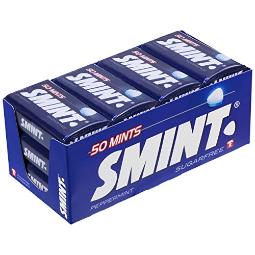 SMINT Mints Peppermint | 12 Metall-Dosen mit Pfefferminze-Pastillen | Zuckerfreie Zahnpflege von Smint